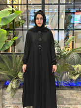 Regal Noir Brown Abaya – 3 Button Sophistication 88,89,90