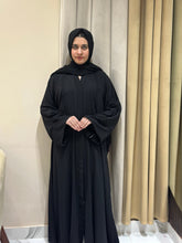 Black Formal Plated Abaya