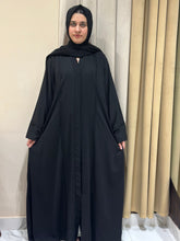 Black Formal Plated Abaya