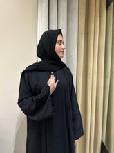 Black Formal Plated Abaya