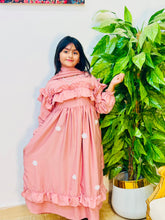Blush Belle – Kids Frill Abaya sku-190