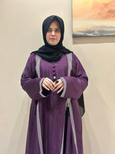 Refined Beig Piping Abaya-119