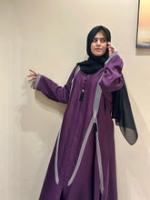 Refined Beig Piping Abaya-119