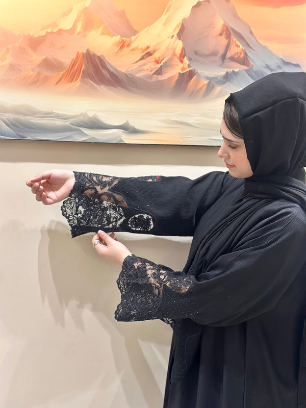 Elegant Patchwork Abaya-105