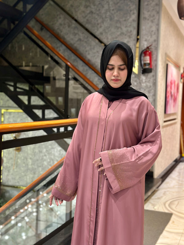 Elegant Stone Work Abaya-103