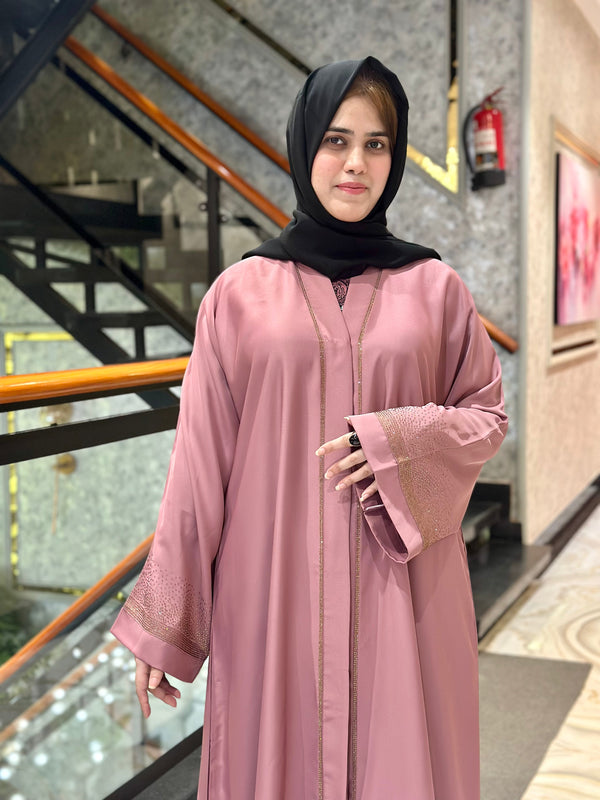 Elegant Stone Work Abaya-103