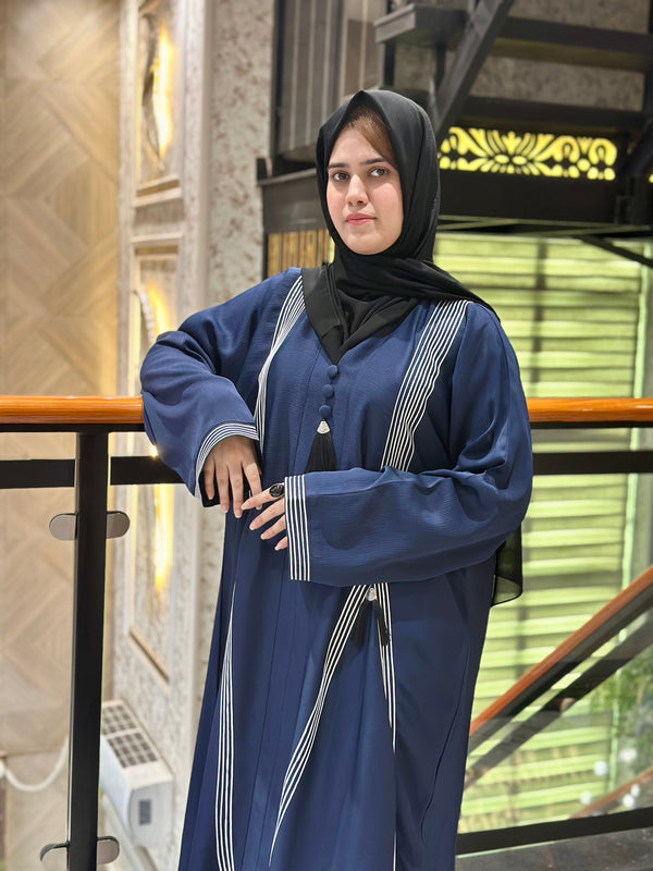 Refined Piping Abaya-117