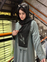 Graceful Green Stone & embroidered Abaya-106