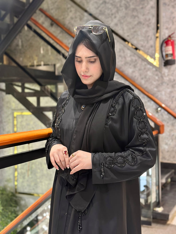 Elegant handmade Beaded Abaya-112
