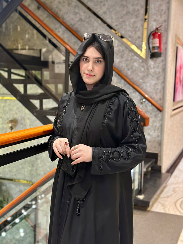 Elegant handmade Beaded Abaya-112