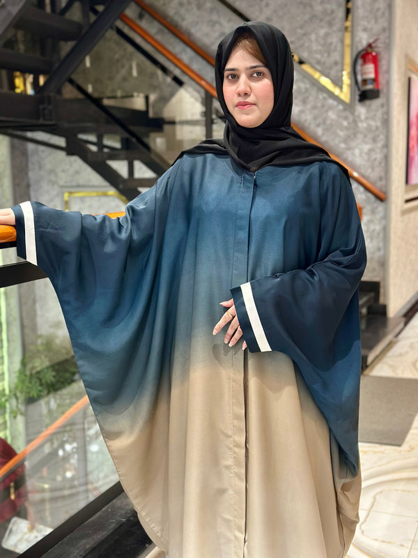 Triple Shaded Abaya Zinc-135