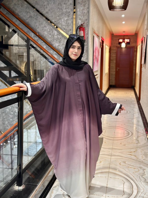 Triple Shaded Abaya Purple-134
