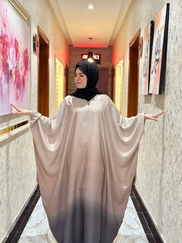 Triple Shaded Front Close Kaftan abaya-133