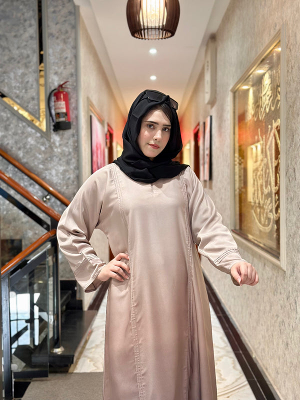 Triple Shaded Front Close abaya-136