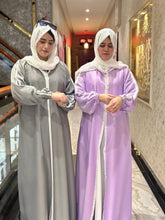 Elegant Contrast Abaya-147