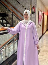 Elegant Contrast Abaya-147