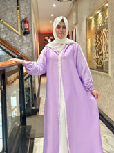Elegant Contrast Abaya-147