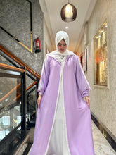 Elegant Contrast Abaya-147