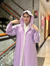 Elegant Contrast Abaya-147