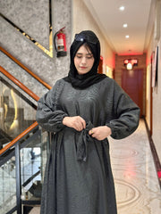 Grey Self Print Front Close-156