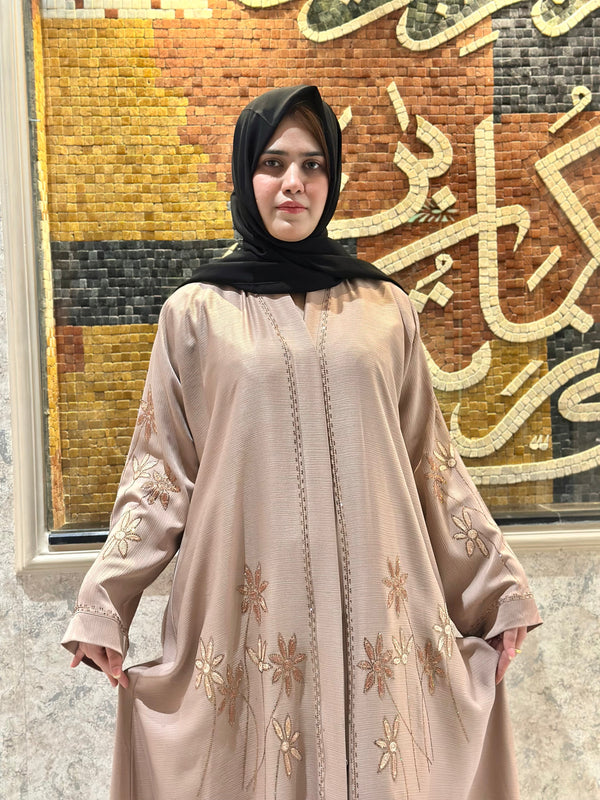 Embroidered Stonework Abaya-126