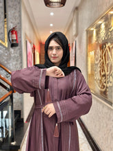 Elegant Pinstripe Abaya-145