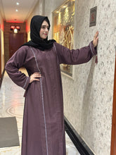 Elegant Pinstripe Abaya-145