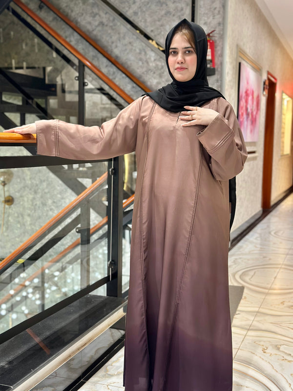 Triple Shaded Front Close abaya-166