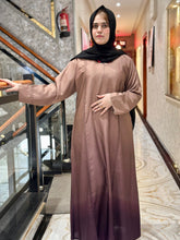 Triple Shaded Front Close abaya-166