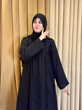 Elegant Black Plated Abaya with stone-155