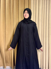 Elegant Black Plated Abaya with stone-155