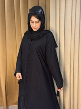 Black Sophistication Abaya STONE-162