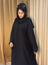 Black Sophistication Abaya STONE-162