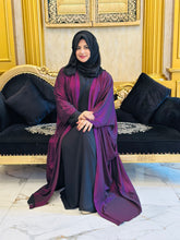 Elegant Shimmer Chiffon abaya 2pc-173