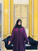 Elegant Shimmer Chiffon abaya 2pc-173