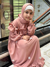Blush Belle – Kids Frill Abaya sku-190