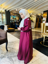 Kids Mehroon floral Abaya-252
