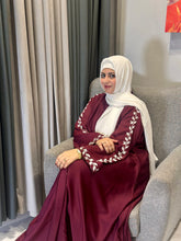 Mehroon Royale Embroidered Abaya