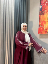 Mehroon Royale Embroidered Abaya