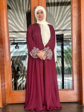Mehroon Majesty Embroidered Abaya