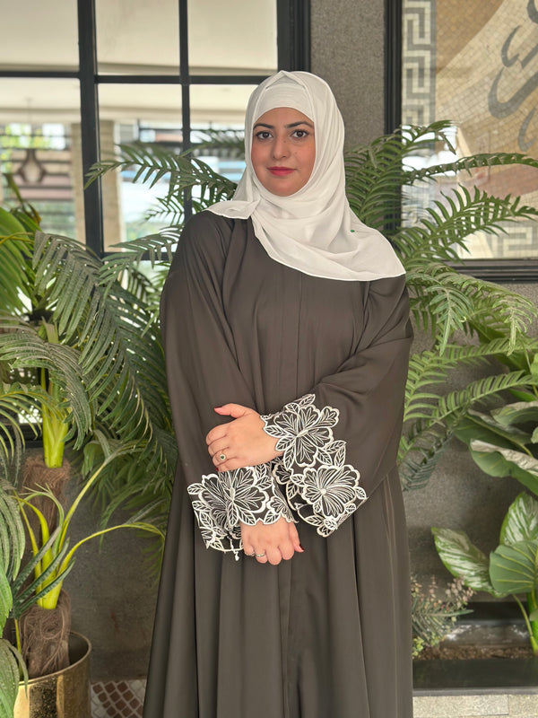 Olive Luxe Embroidered Abaya