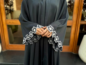 Dania's Floral Embroidered Abaya BLACK-23