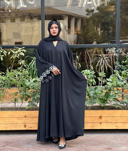 Dania's Floral Embroidered Abaya BLACK-23
