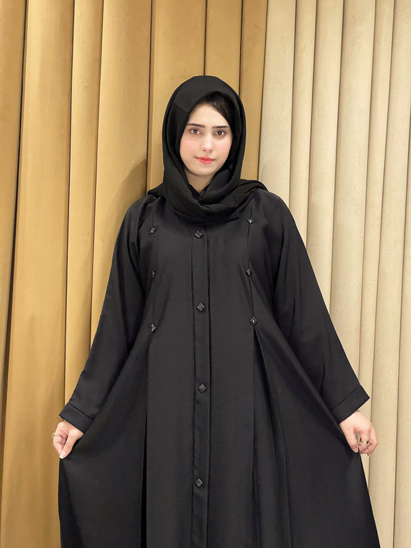 Elegant Buttoned Abaya-157