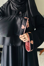 Heart‑Embellished Black Abaya
