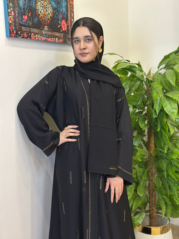 Golden Elegance Abaya-75
