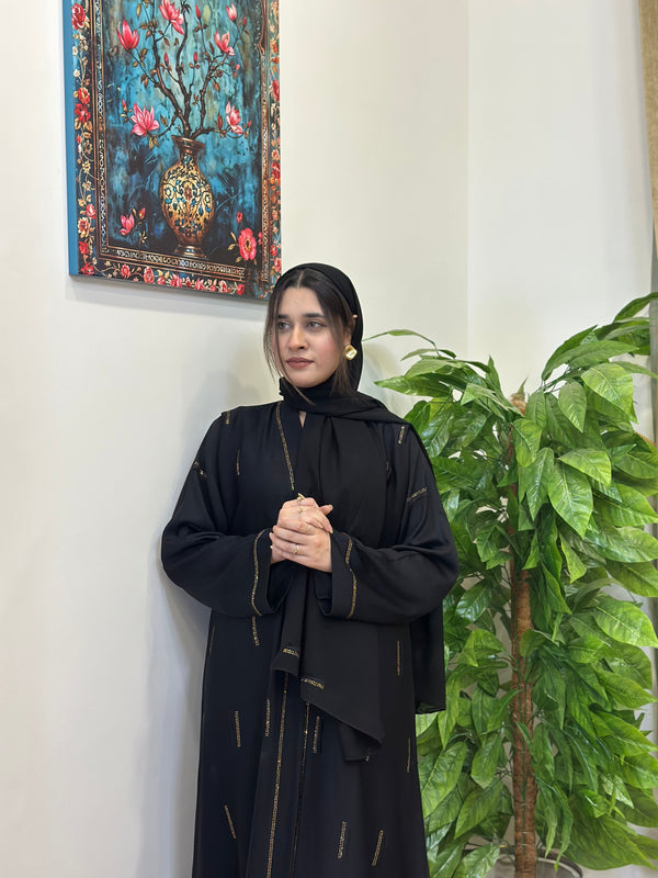 Golden Elegance Abaya-75