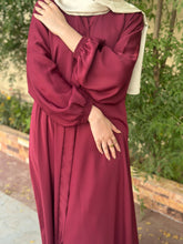 Hina Front Open Abaya (Mehroon)-02