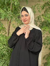 Hina Front Open Abaya (Black)-04
