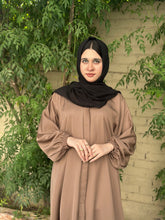 Hina Front Open Abaya (Desert Brown)-03